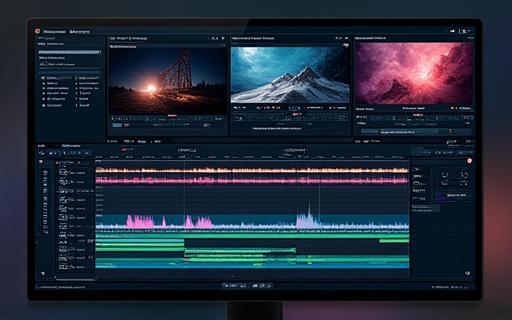 Screenshot of professional video editing software